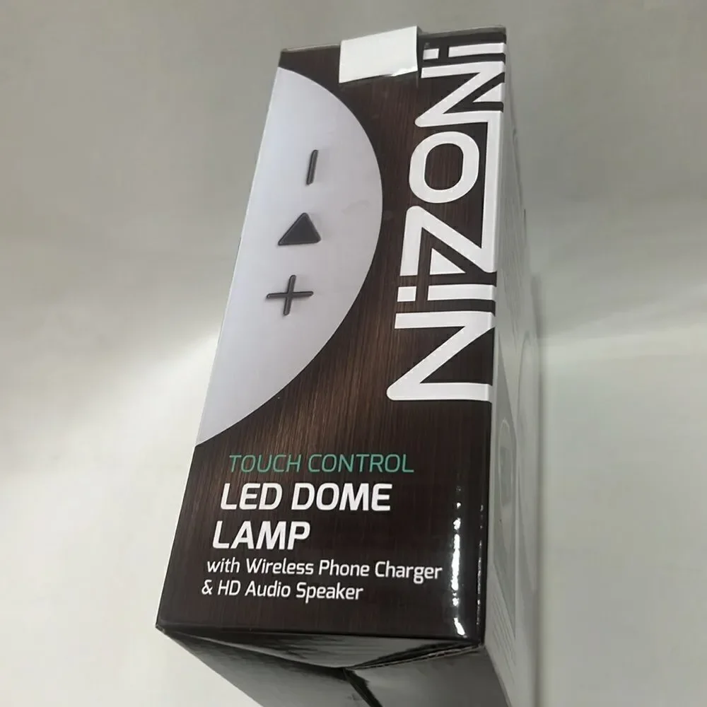 Nizoni LED Dome Lamp Wireless Phone Charger & HD Audio Speaker Streaming New